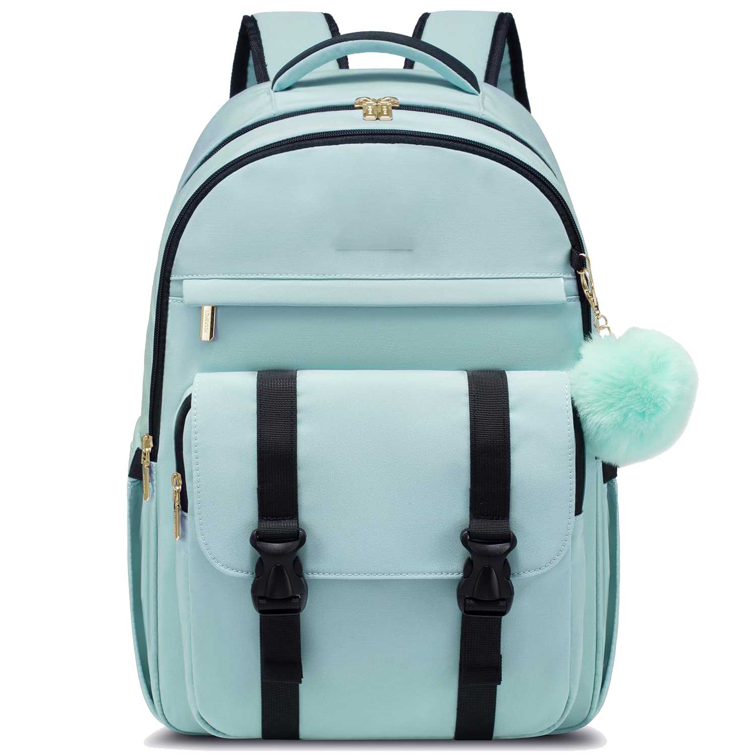 Women Nylon Waterproof Business Backpack w/ Pendant 1