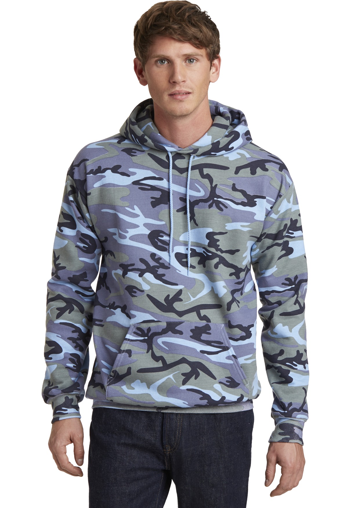 Port & Co Core Fleece Camo Pullover Hooded Sweatshirt. PC78HC 68