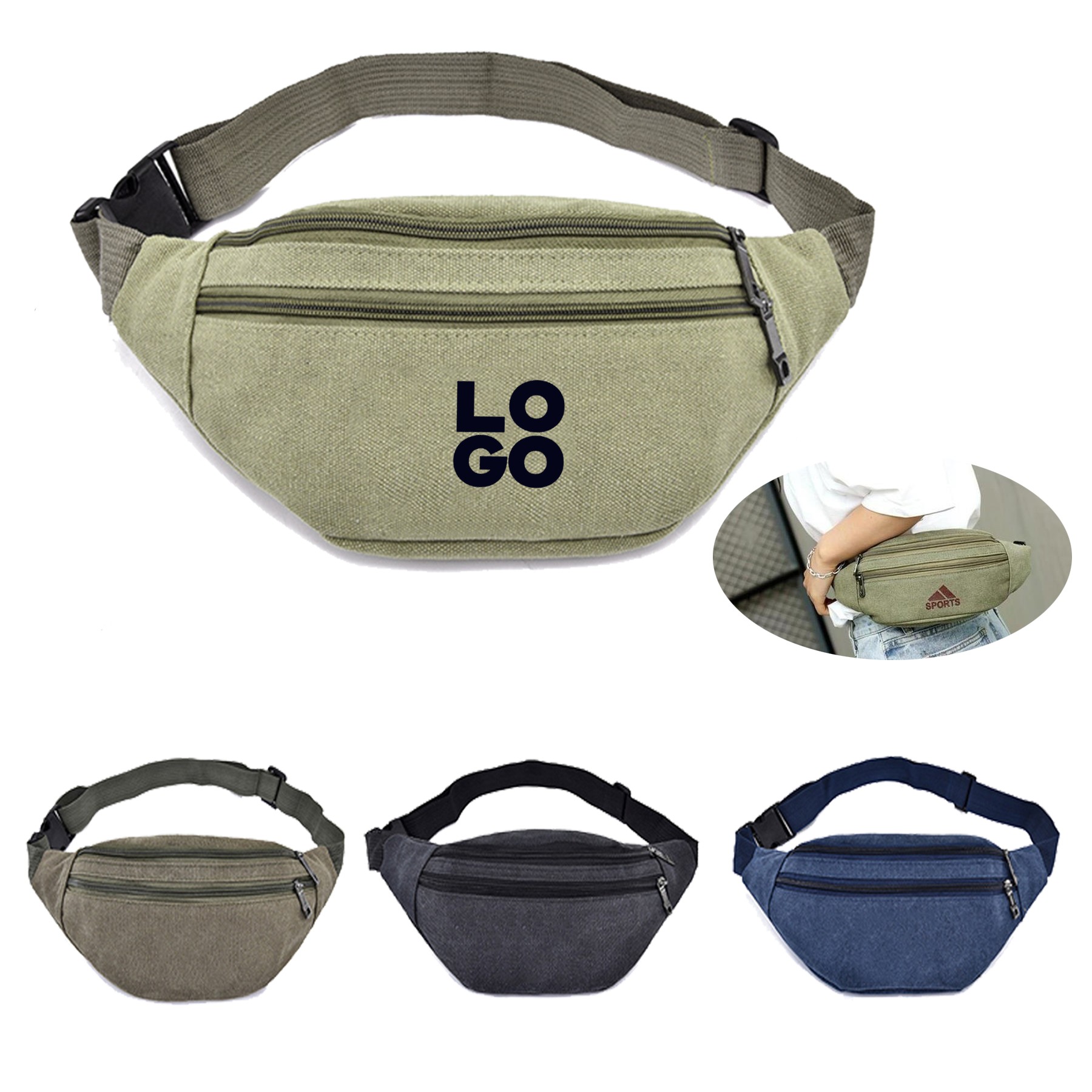 Canvas Fanny pack