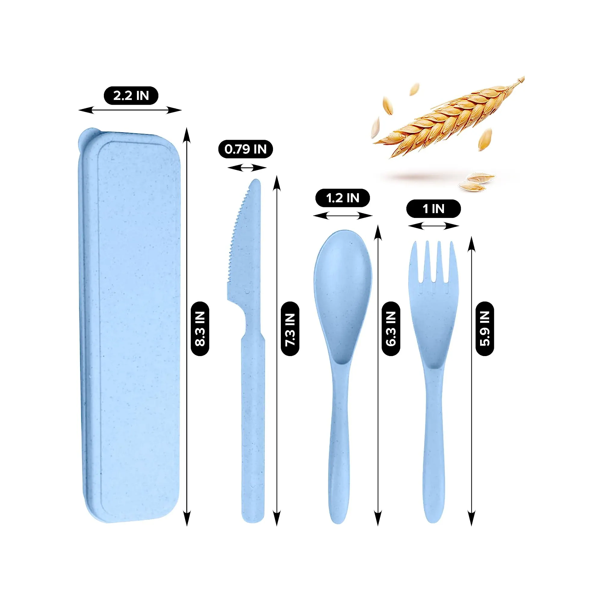 Eco-friendly Wheat Straw Cutlery Set 3
