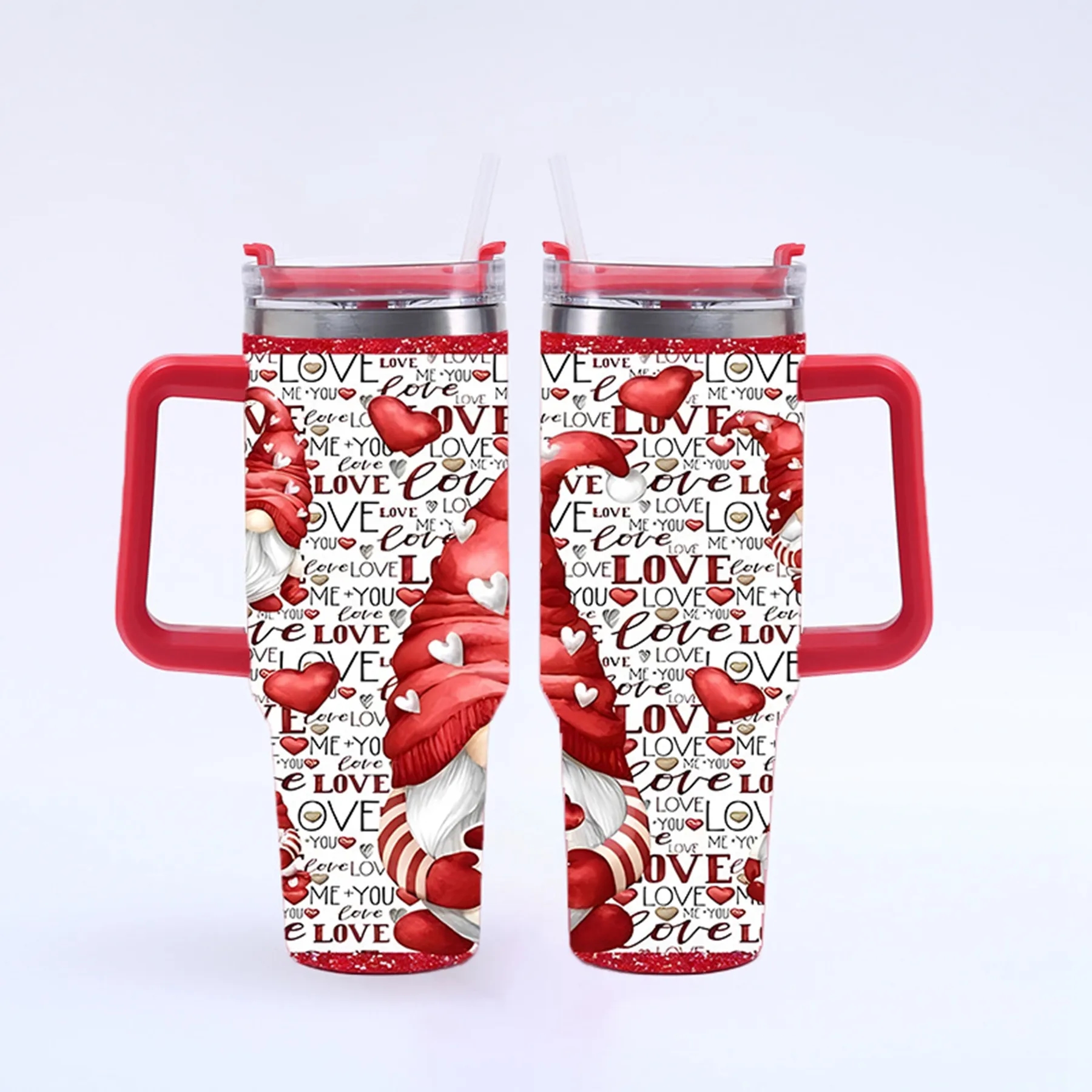 40 Oz. Christmas Theme Vacuum Tumbler with Lid and Straw 31