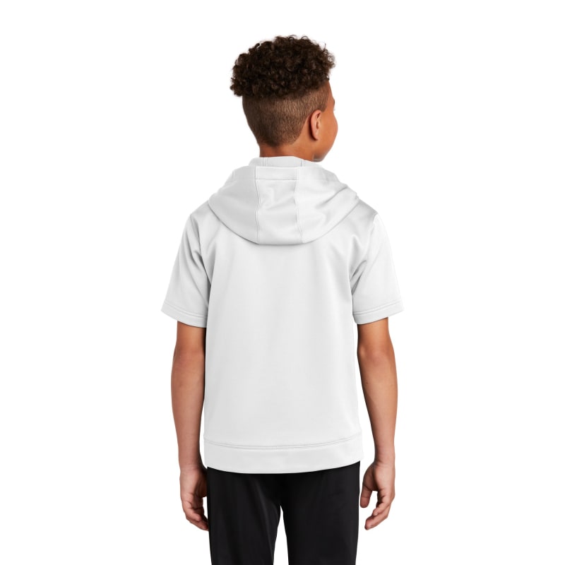 Sport-Tek Youth Sport-Wick Fleece Short Sleeve Hooded Pullover. 6