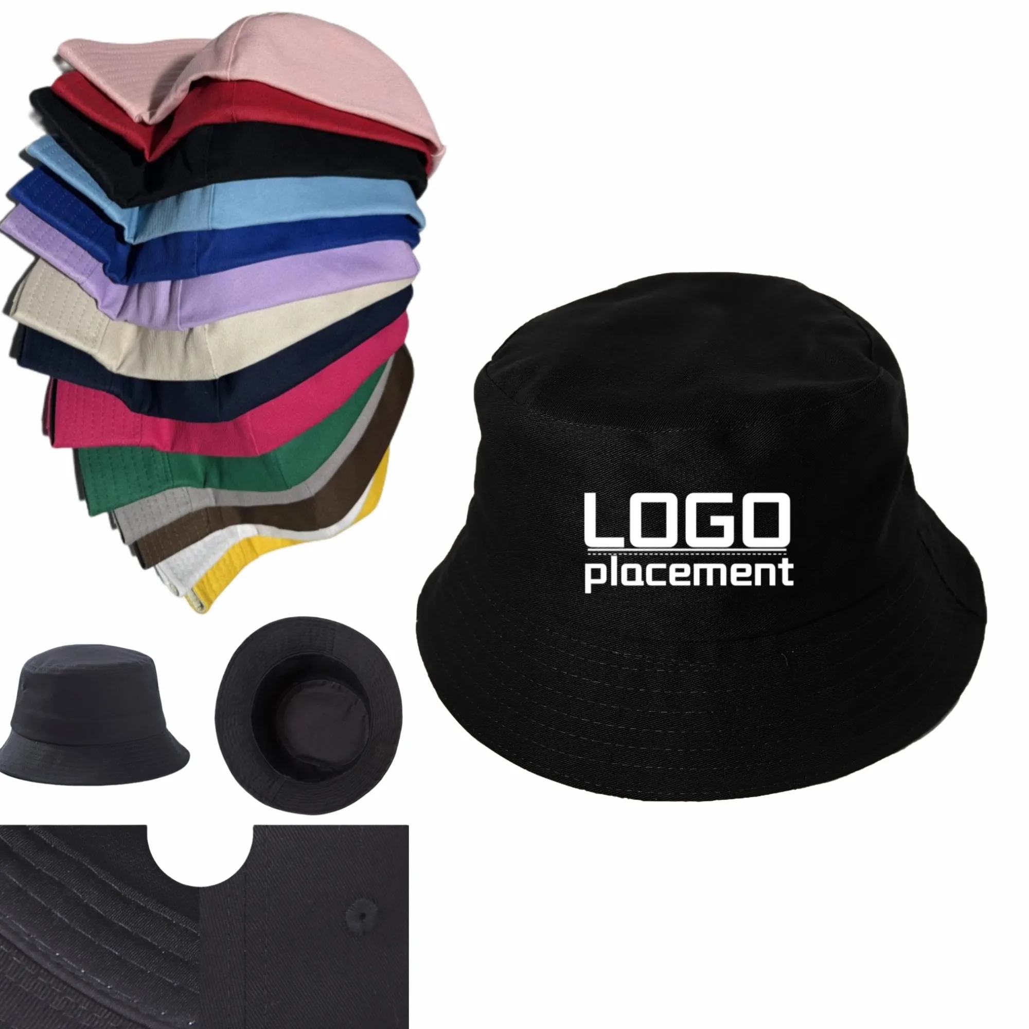 Custom-Logo UV-Protective Summer-Outdoor Bucket Hat