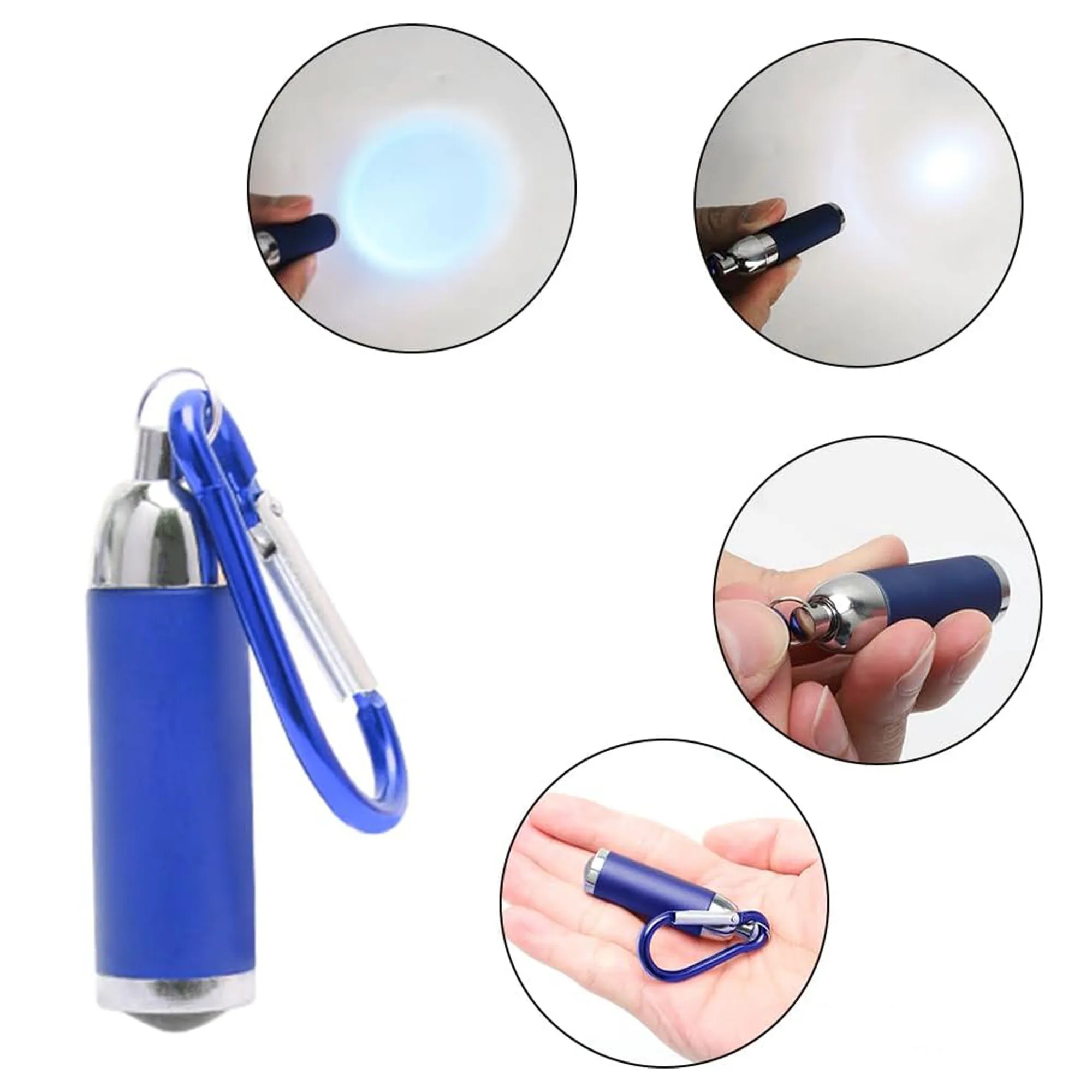 Mini LED Keychain Flashlight With Carabiner 1