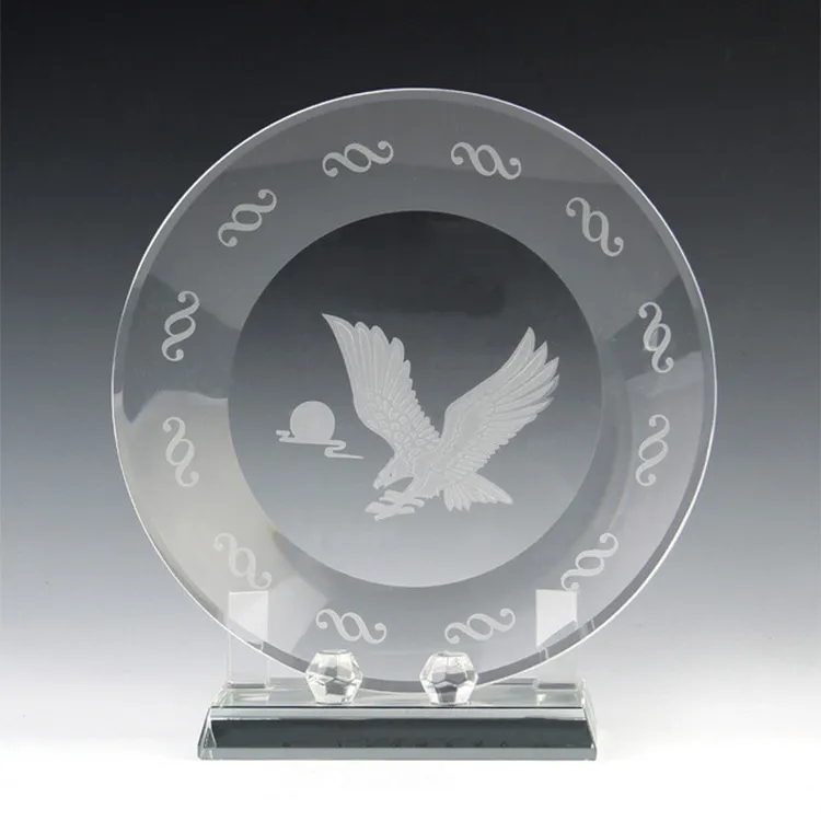 Round Crystal Plate with Stand 6