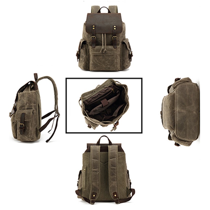 Canvas Leather Rucksack 2