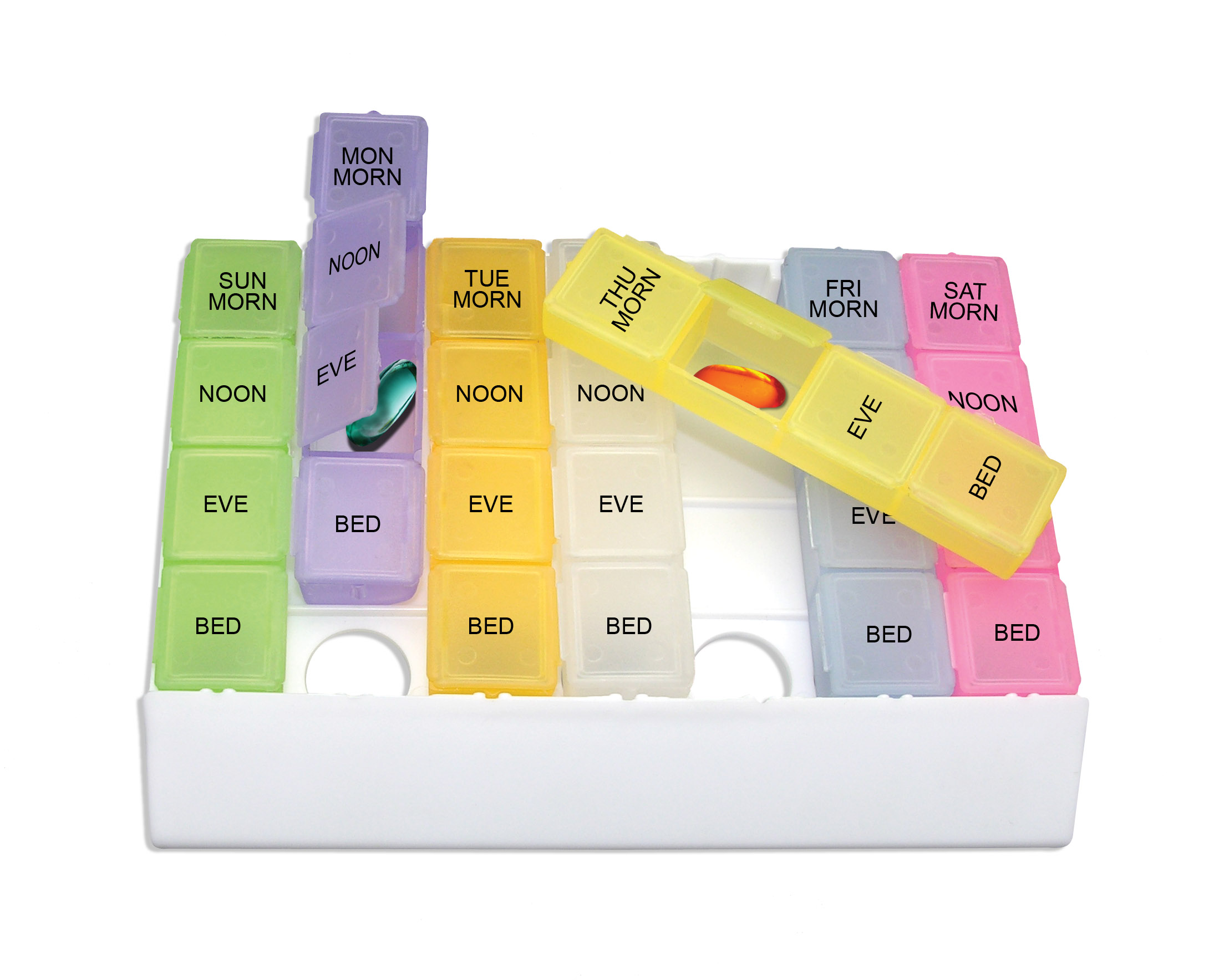 Rainbow 24/7 Medicine Tray Organizer 4