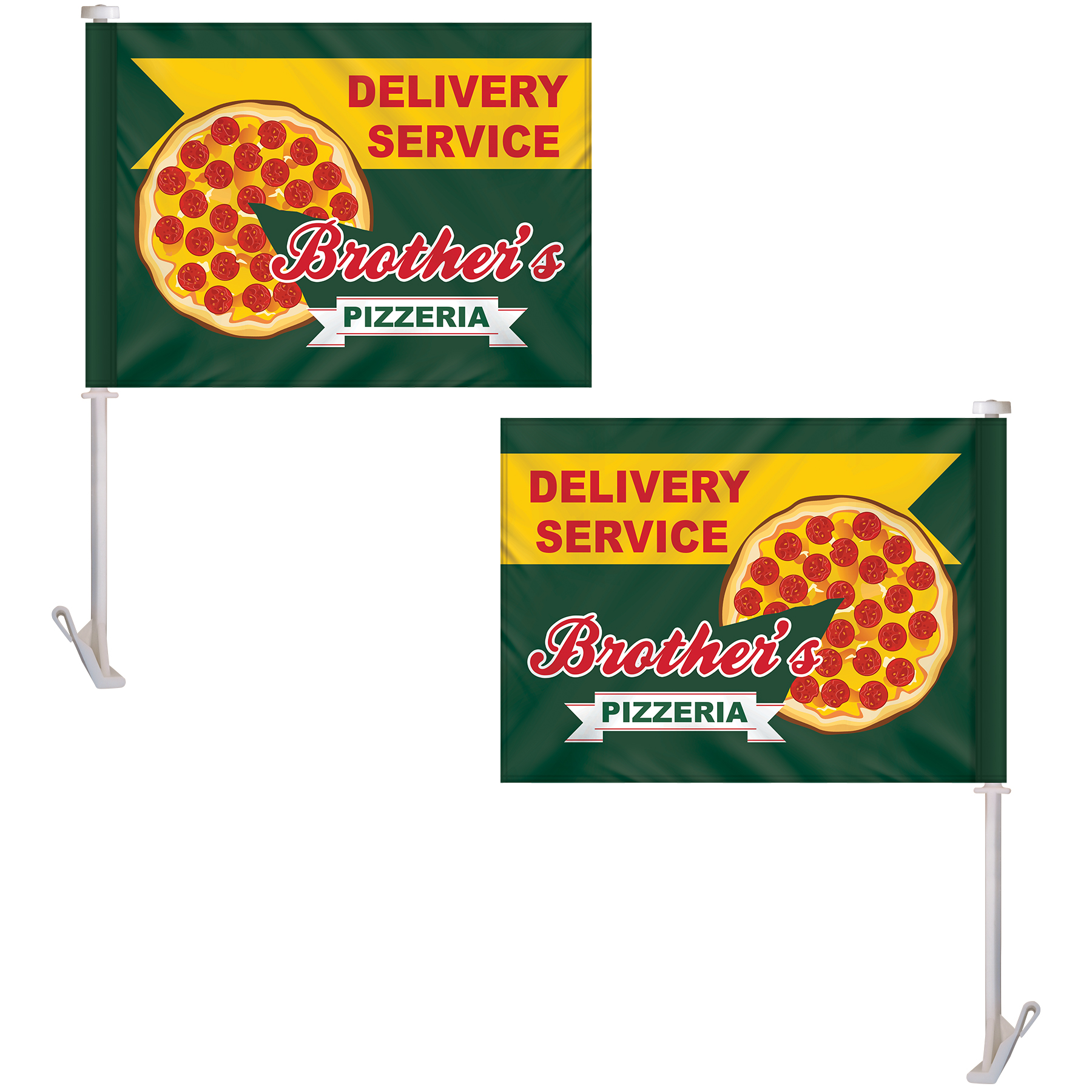 11.5" x 15" Double Sided Digitally Printed Custom Car Flag 6