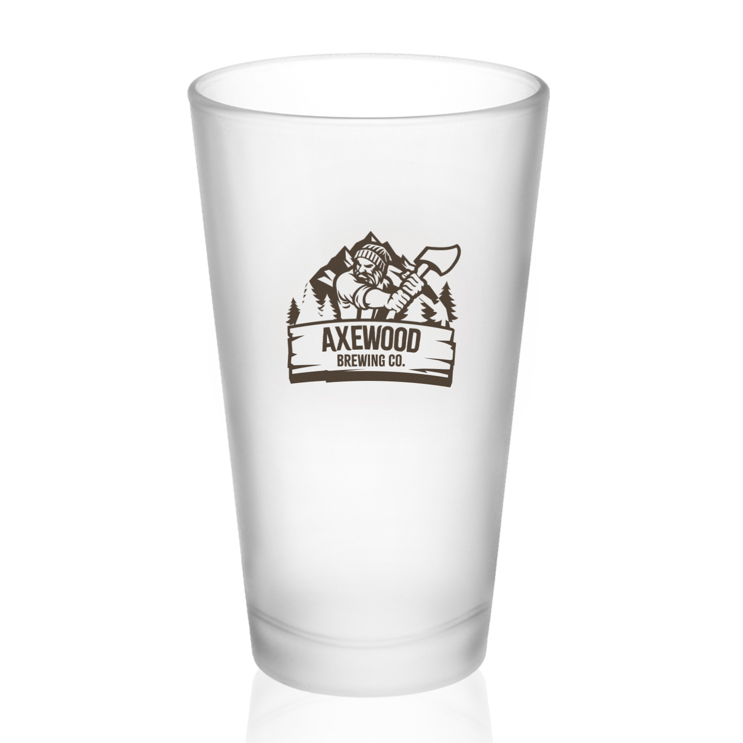 16 oz. Decker Frosted Pint Glass (1 Color Imprint) 2