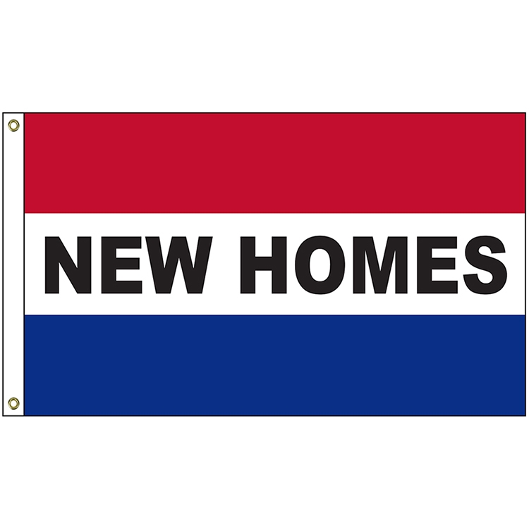 New Homes 3' x 5' Message Flag with Heading and Grommets 2