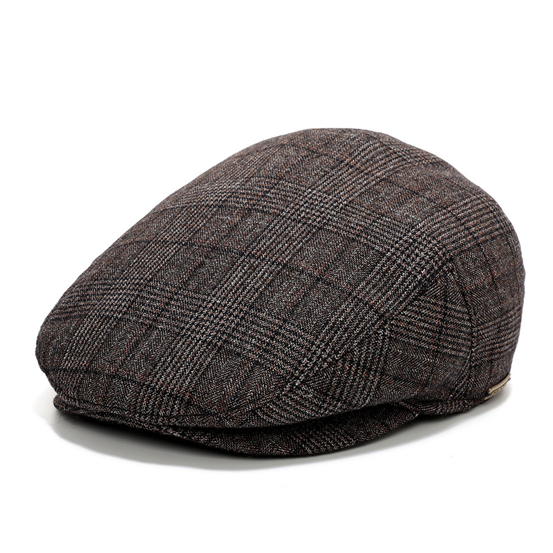 Men's Flat Caps Ivy Newsboy Hat Cabbie Hunting Cap w/Hidden Ear Flaps 9