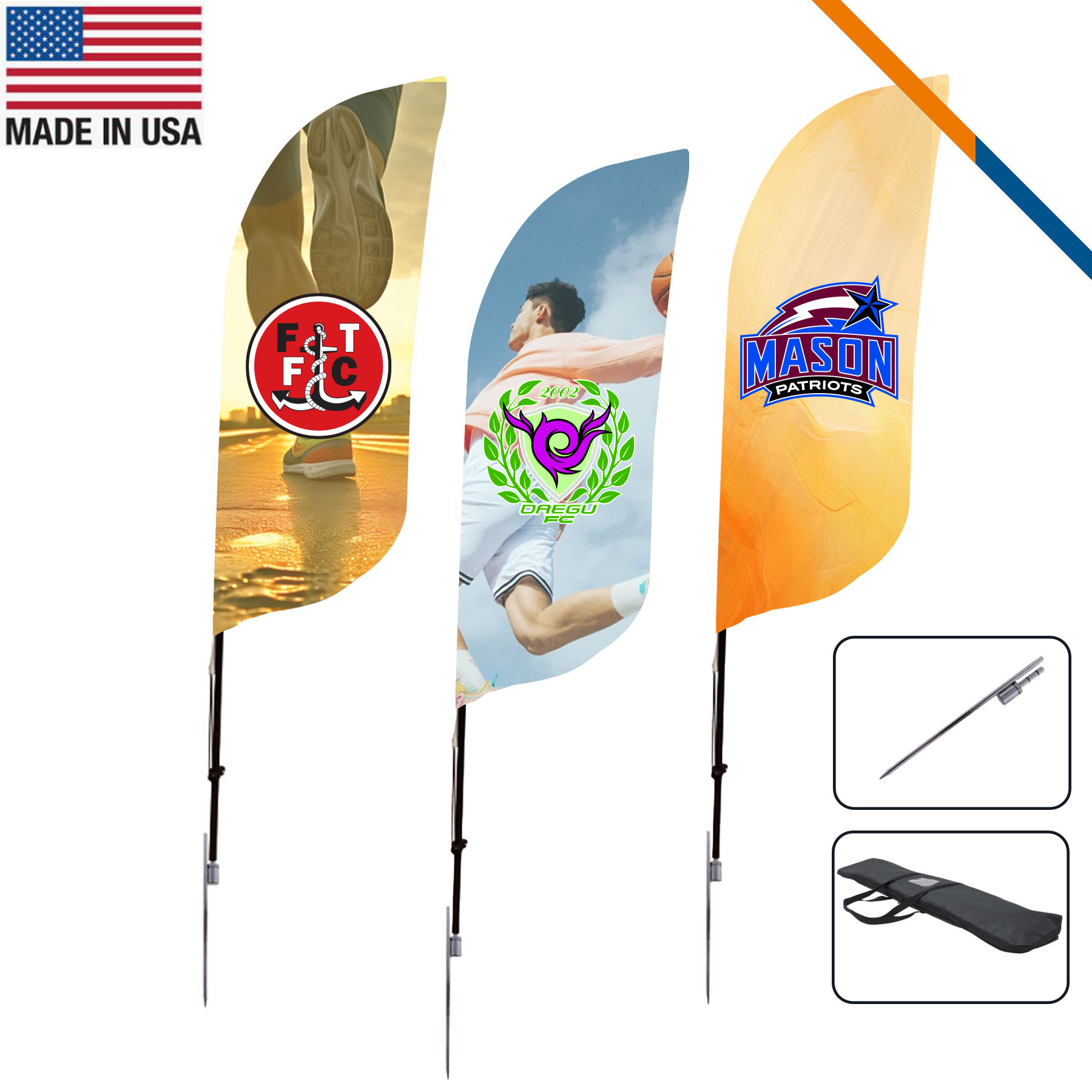 7' Mott Double-Sided Feather Flag 2