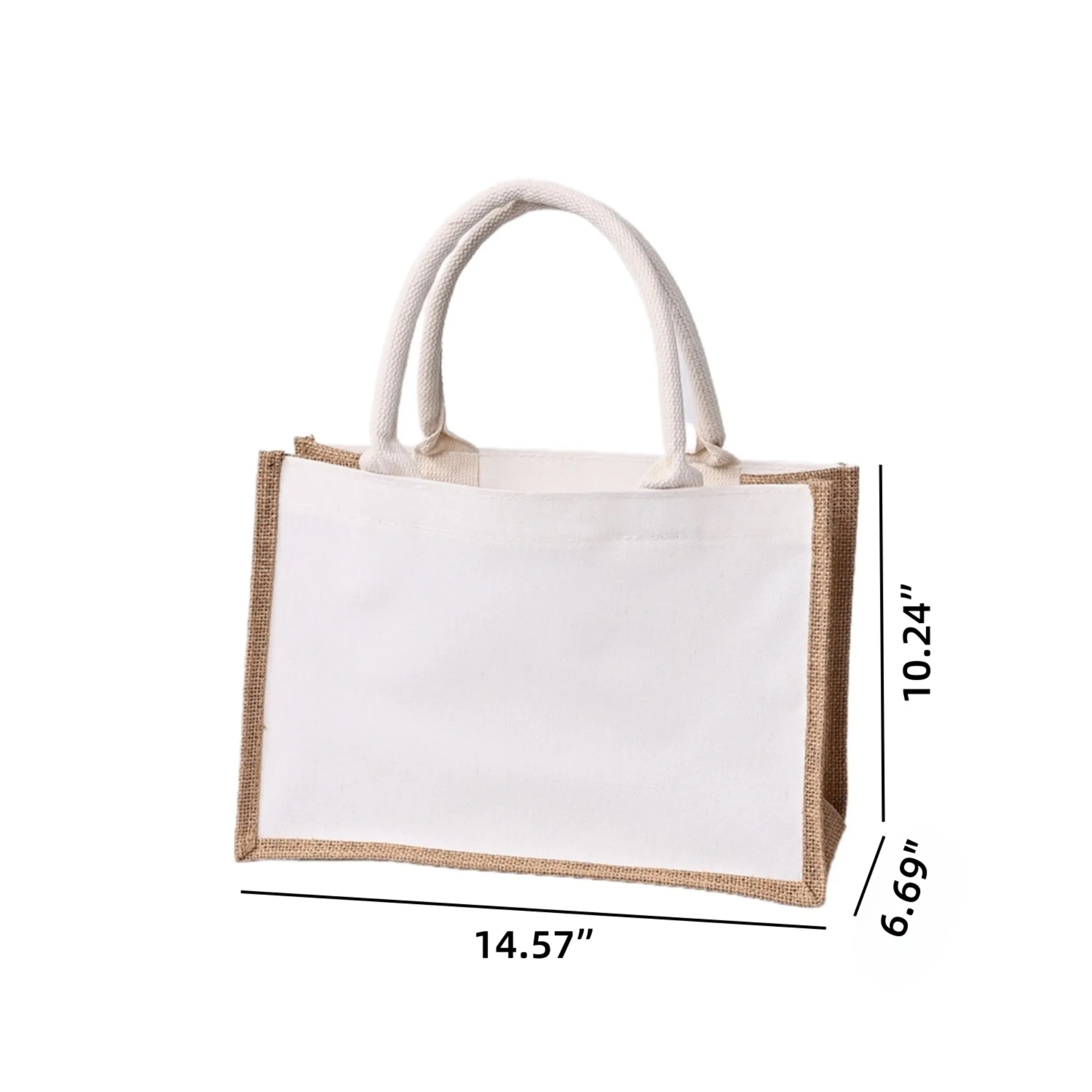 Eco Jute Large Tote Bag, custom tote bag with logo imprint 3