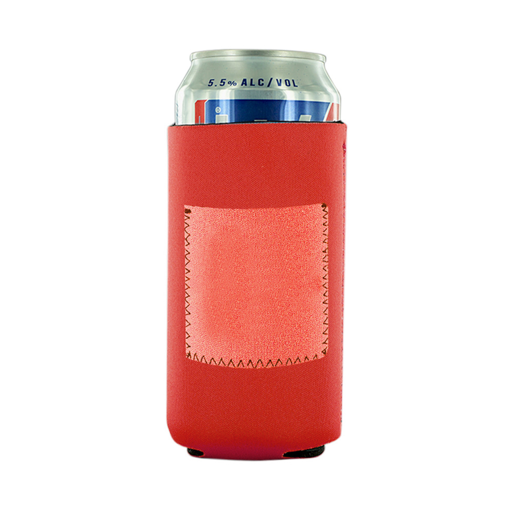 Tall Collapsible Neoprene Can Cooler With Pouch 6.29" X 3.54" 11