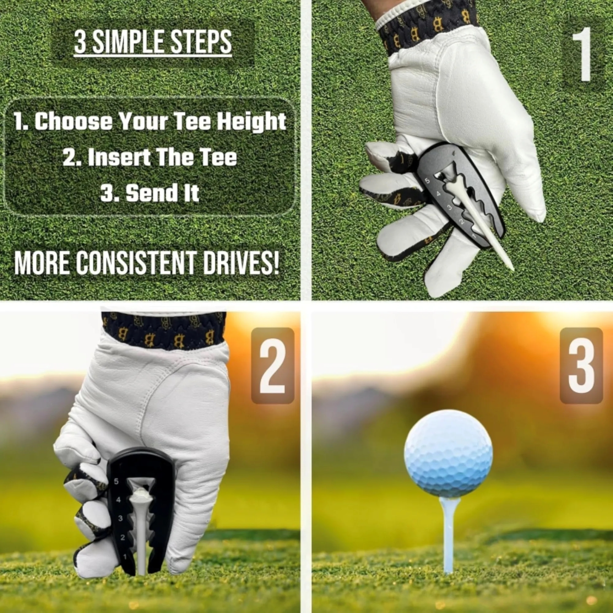 Precision Pro Adjustable Golf Tee Height Tool 5