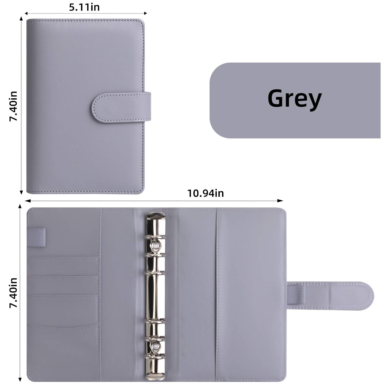 A6 PU Leather 3 Ring Binder/Notebook 6