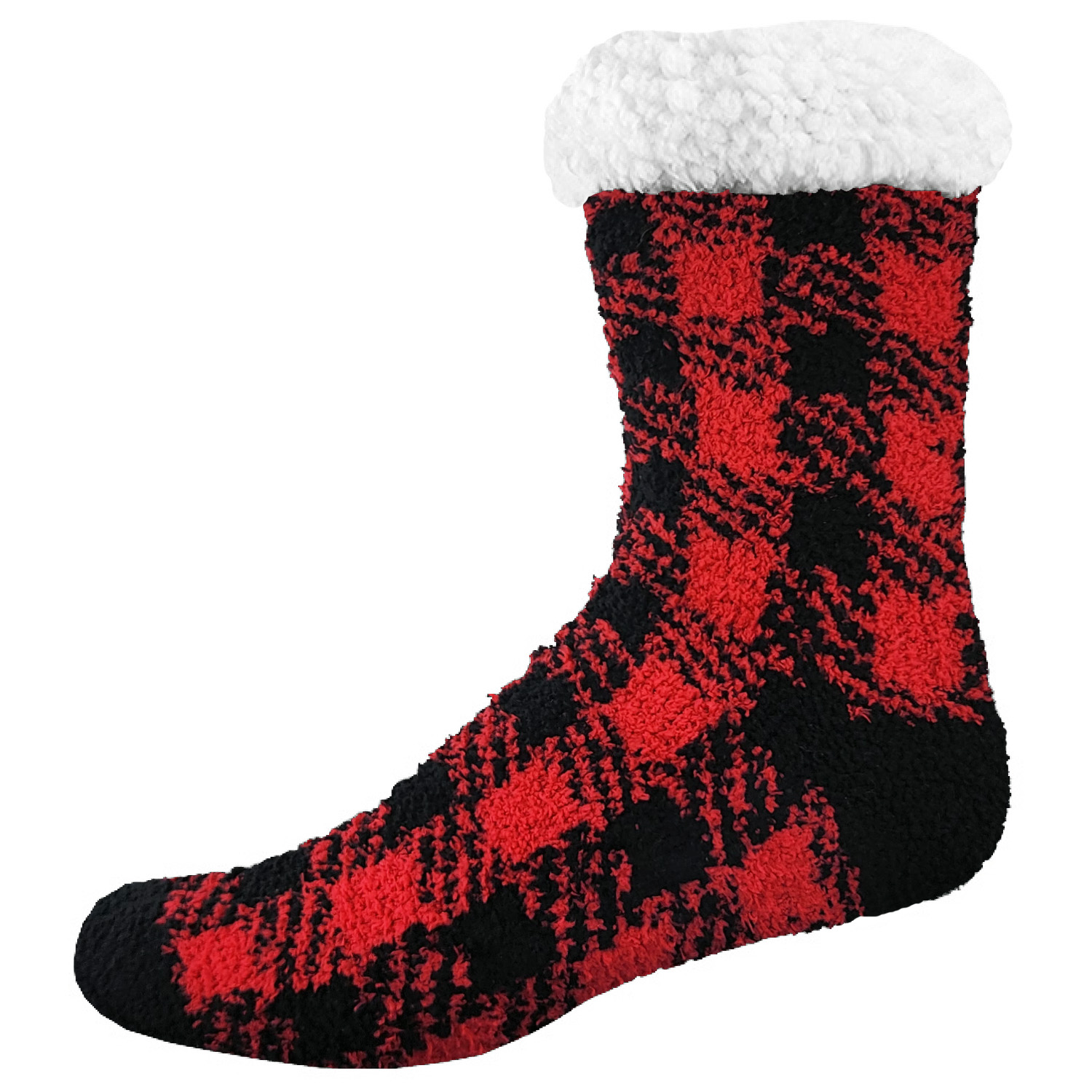 Sherpa Lined Fuzzy Feet Crew Socks 6