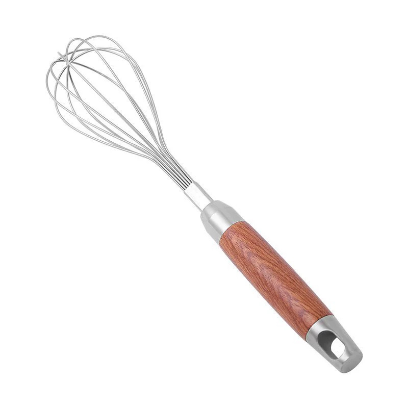 Premium Stainless Steel Whisk with Wooden Handle for Baking 3