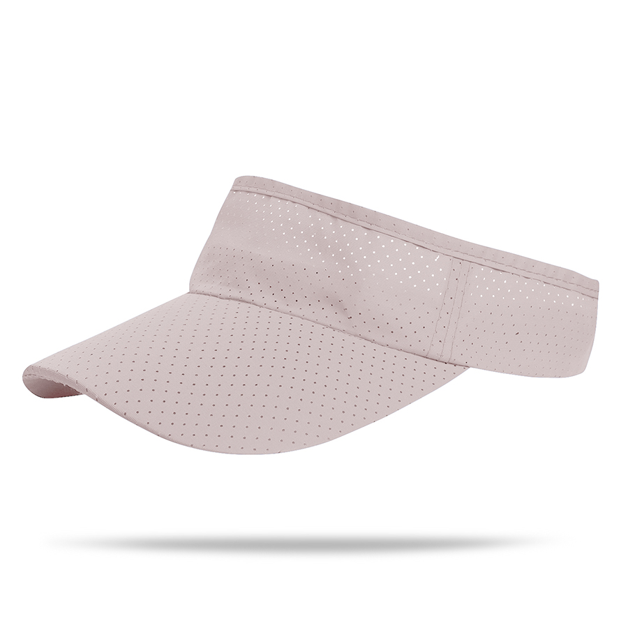 Stock Solid Color Quick Dry Poly Visor, Elastic Back