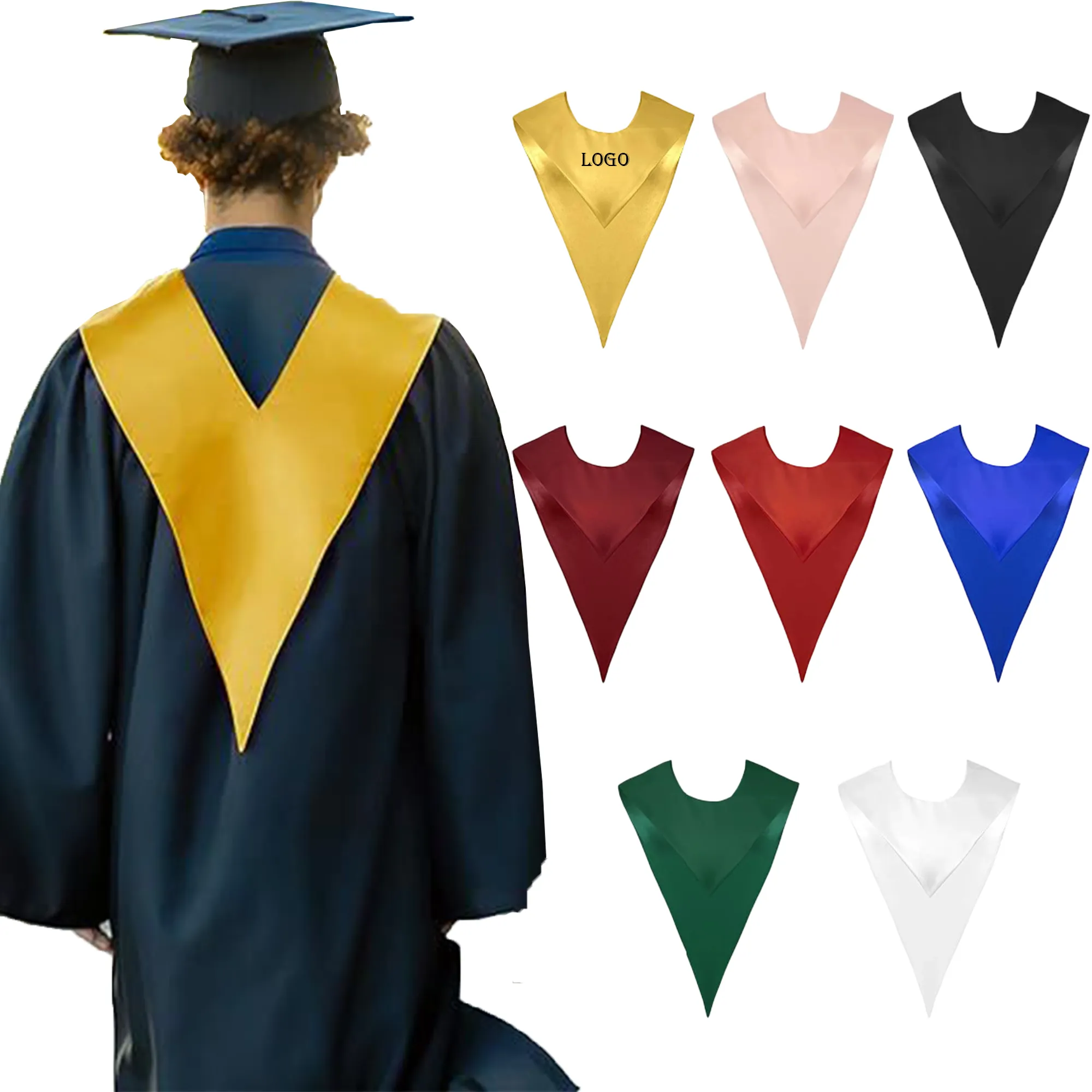 MOQ 20 Unisex V-Shaped Honor Stole 2
