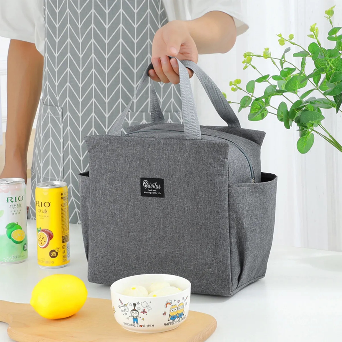 In Stock Custom Portable Reusable Tote Cooler Lunch Bags 4