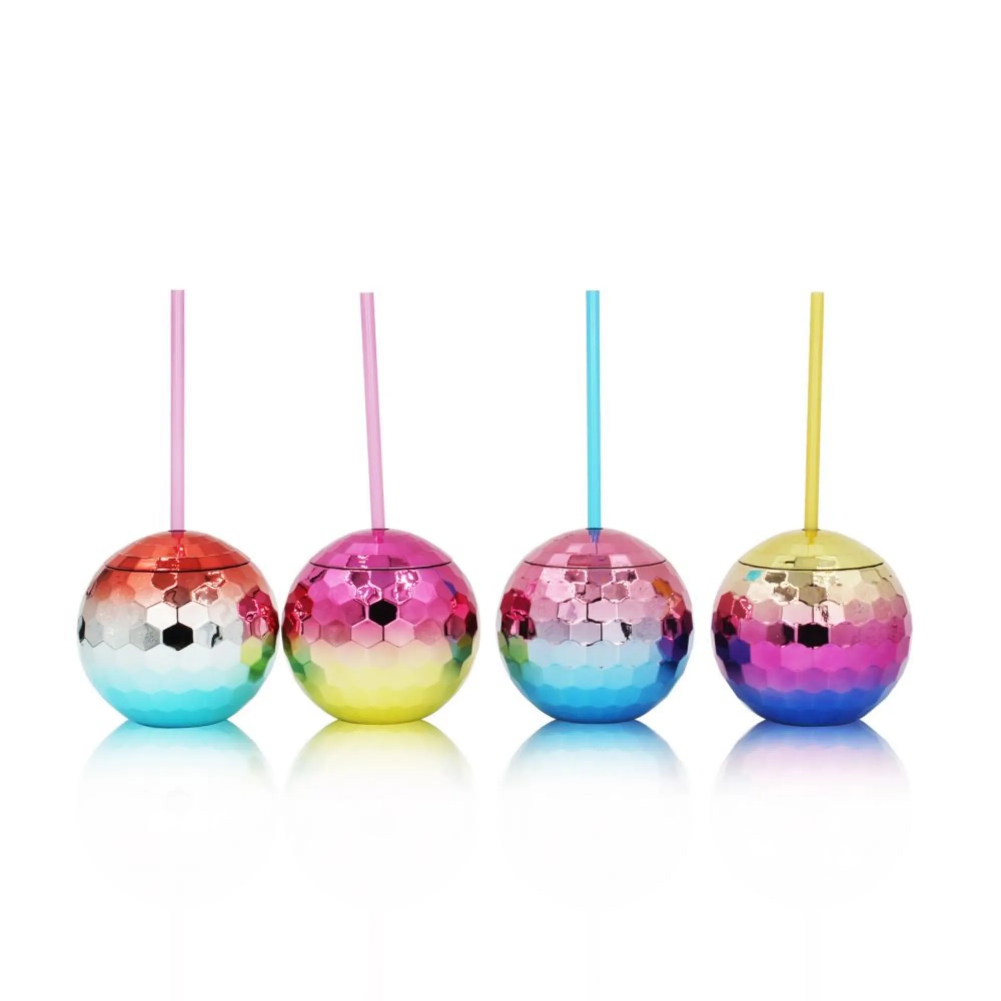 20 OZ Colorful Disco Ball Cup With Straw 1