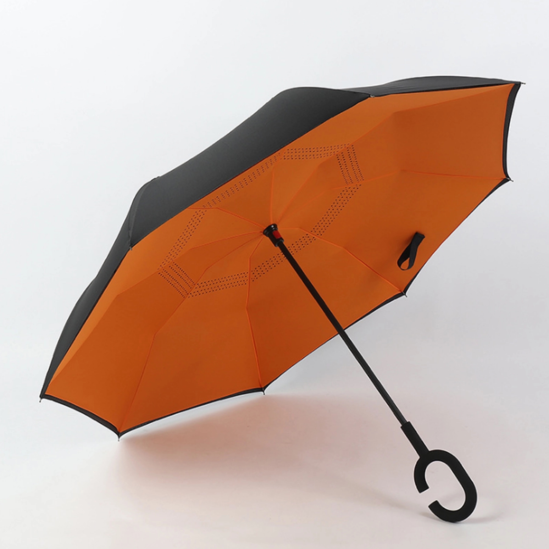 Reversed 190T Pongee C Shape Holder Double Layer Windproof 4 1