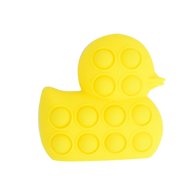 Duck Shaped Silicone Push Pop Bubble Toy 2