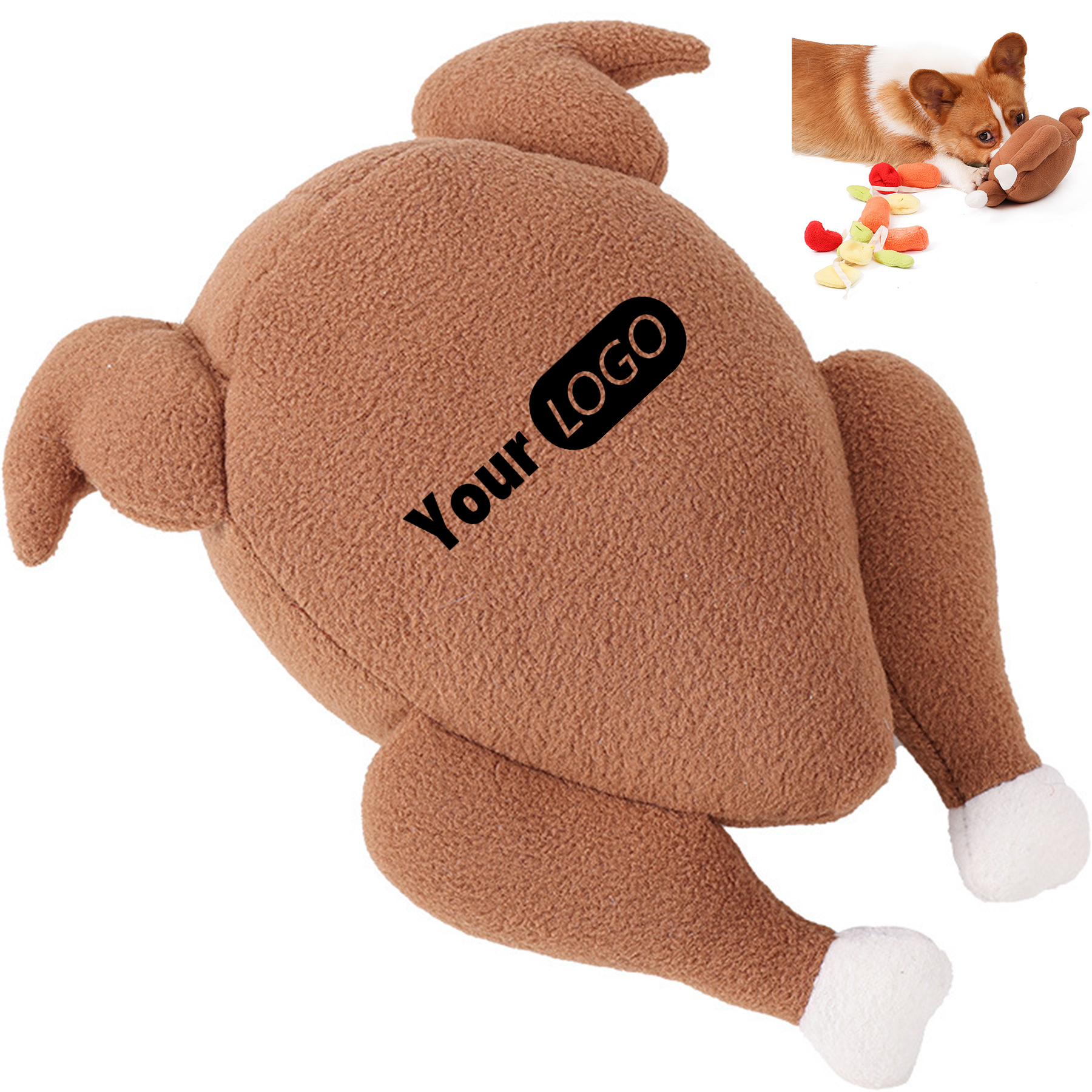 Polyester Slow Feeder Puppy Plush Toys 2