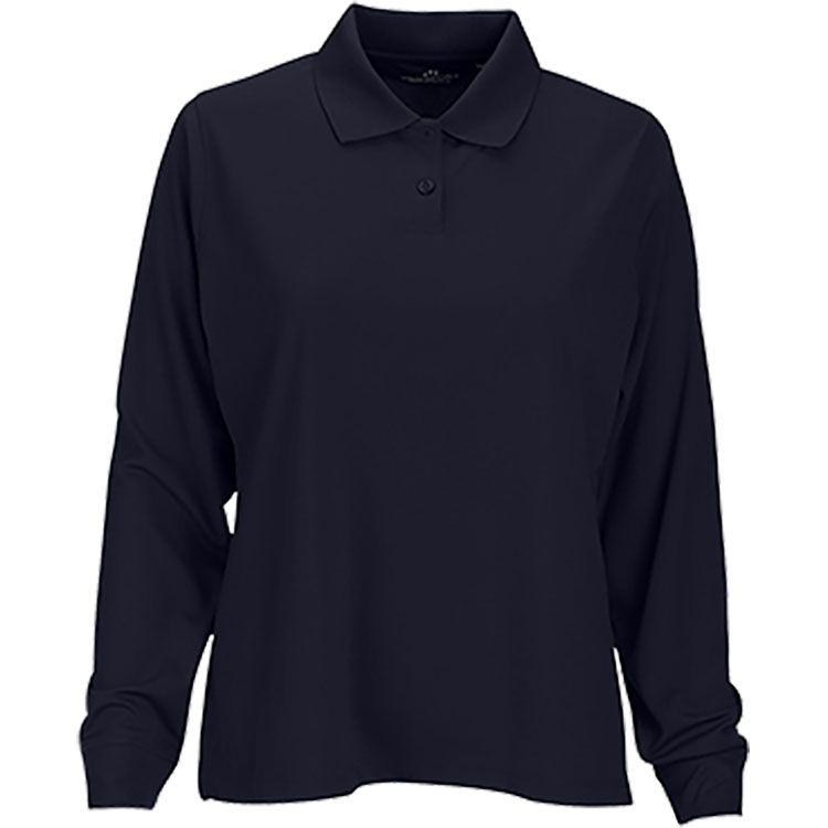 Vansport Ladies Omega Long Sleeve Solid Mesh Tech Polo 6