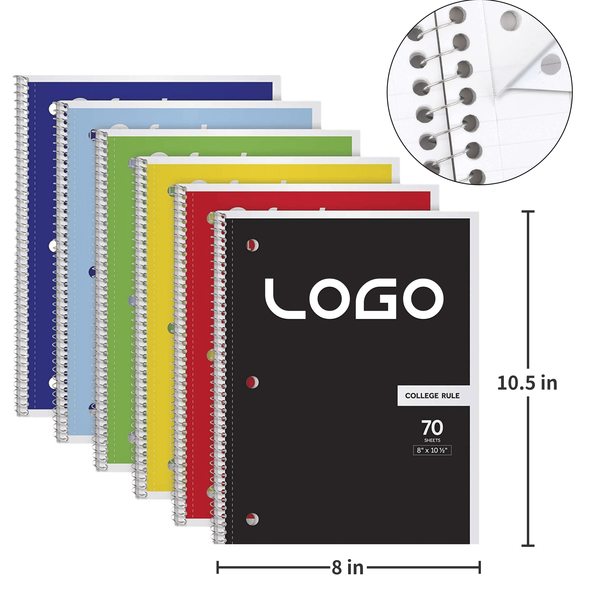 8x10.5 Inch Single Subject Notebook 2