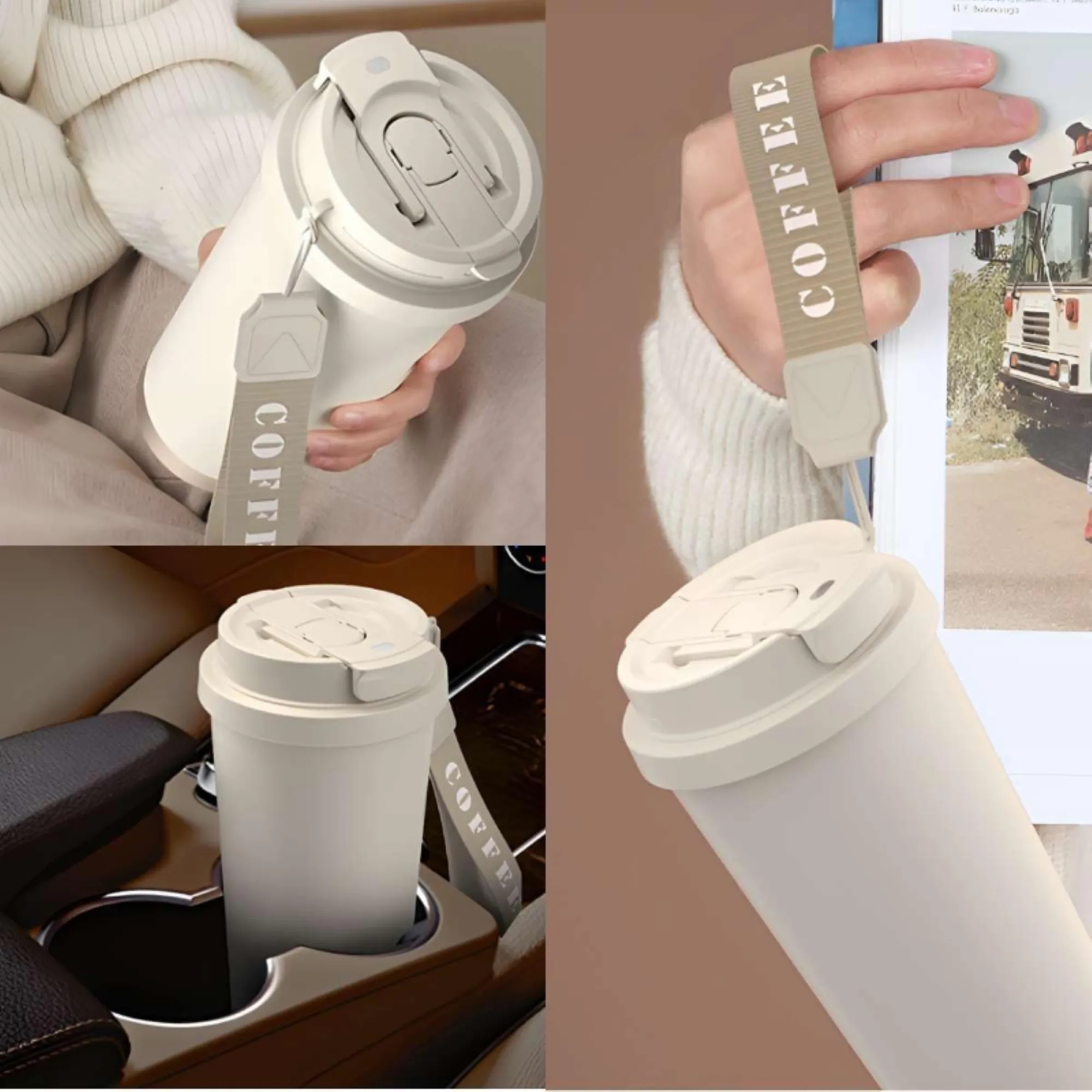 18oz Ceramic Liner Stainless Steel Three Drink Coffee Cup 5