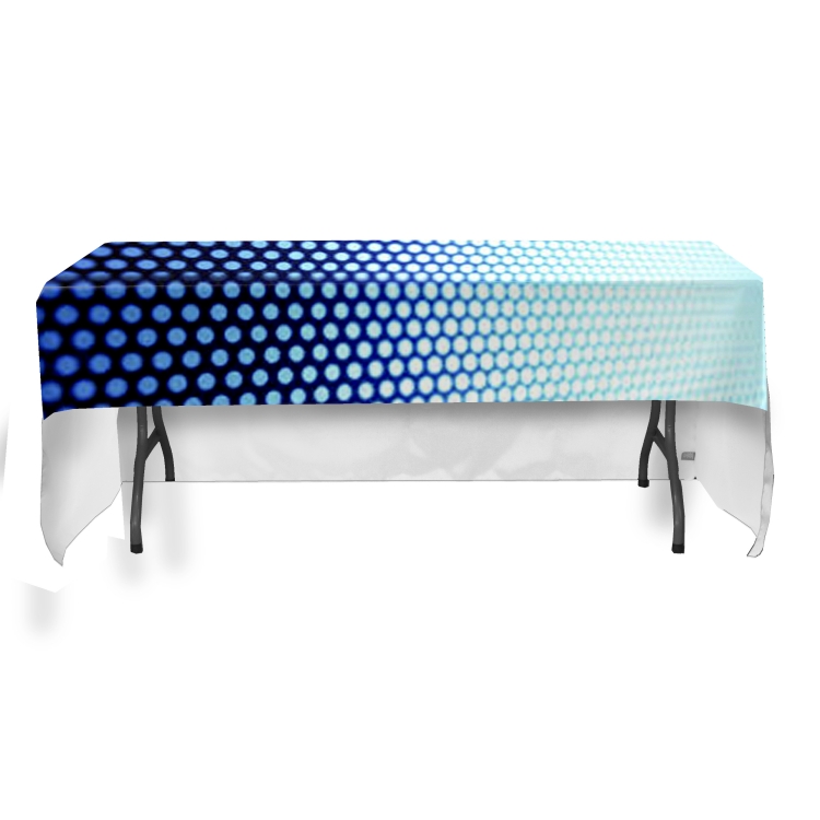 "Darley OS Eight" 3-Sided Throw Style Table Covers All Over Full Color Dye Sublimation Imprint - Fit 17