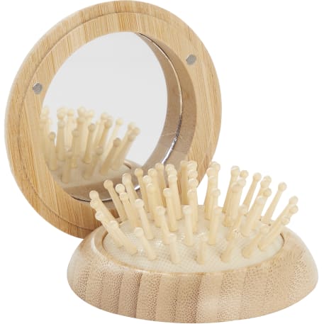 FSC® 100% Bamboo Compact Mirror/Brush 14