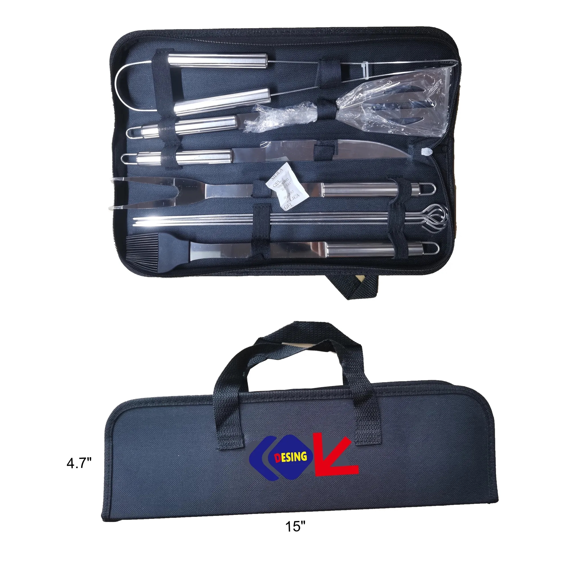 9 Piece Outdoor Stainless Steel BBQ Tool Set 3