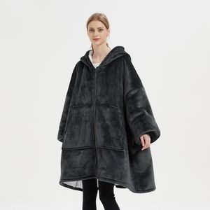 Womens Wearable Sweatshirt Oversized Hoodie Blanket 2