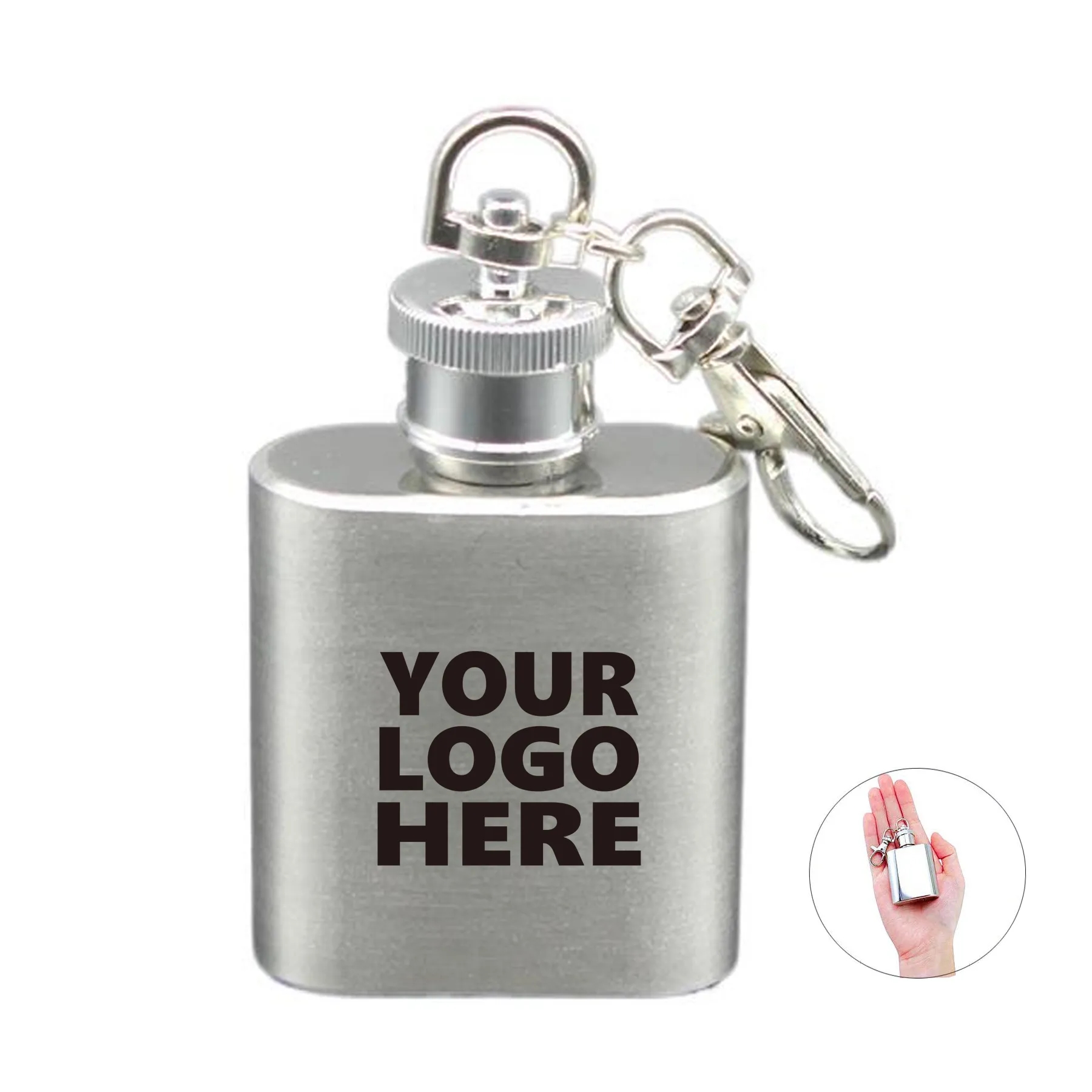 Mini Hip Flask Keychain 2