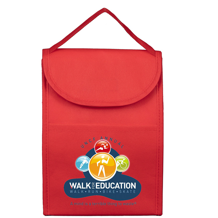 7"W x 10"H x 5"Gusset - "ARCTIC CHILL" Tall Insulated Cooler Lunch Tote with Hook & Loop Closure 26