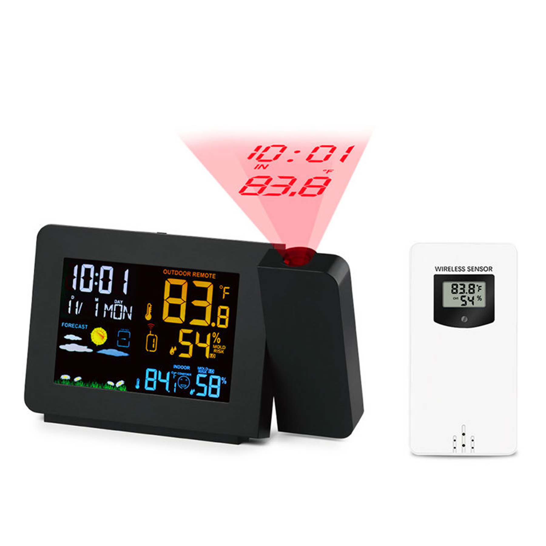 Weather Station Projection Alarm Clock 1