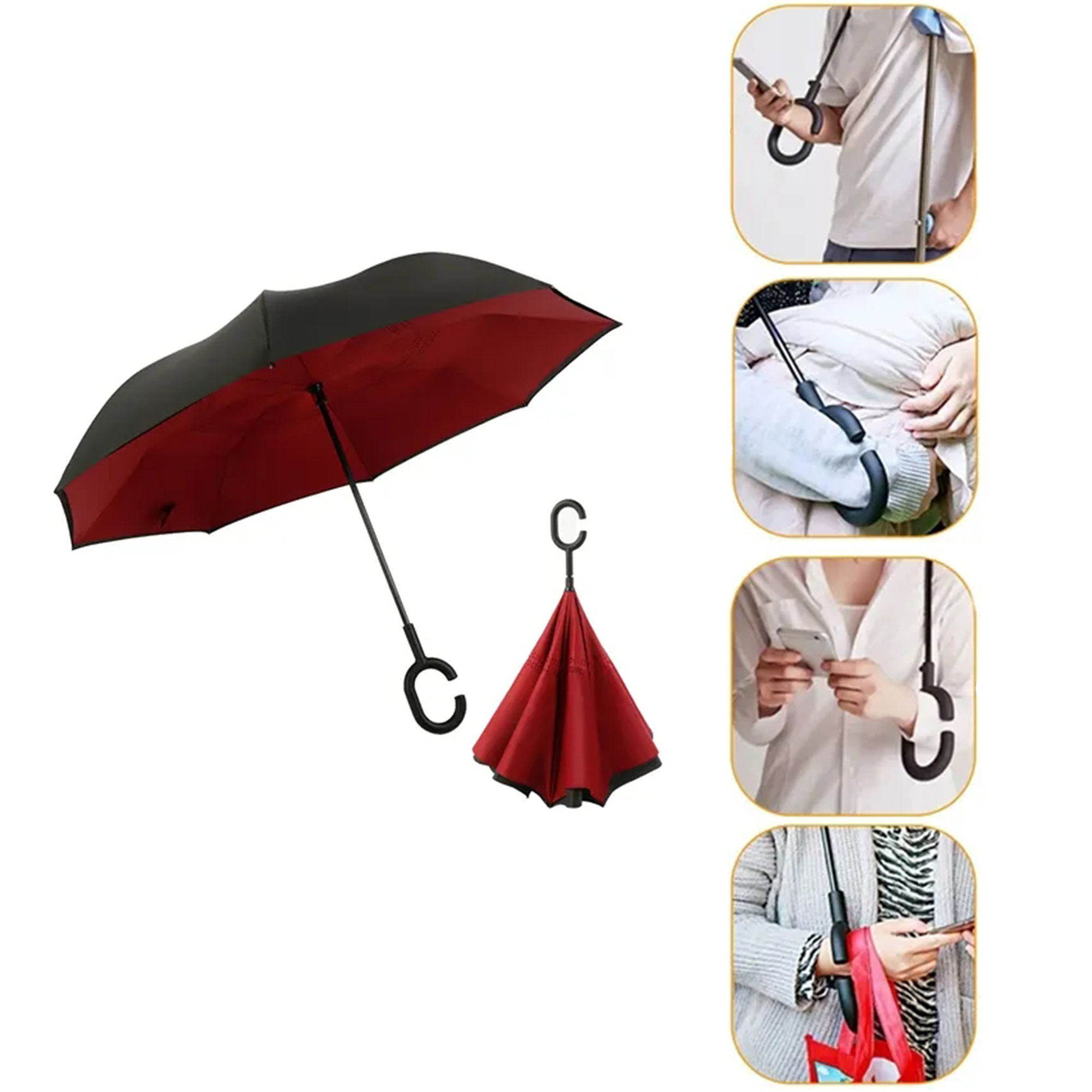 Windproof Inverted Folding Umbrella 6