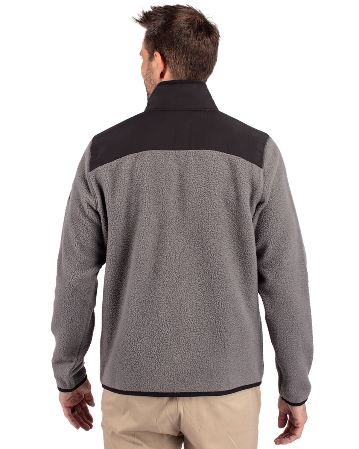 Cutter & Buck Cascade Epic Comfort Recycled Sherpa Fleece Mens Full Zip Jacket 30