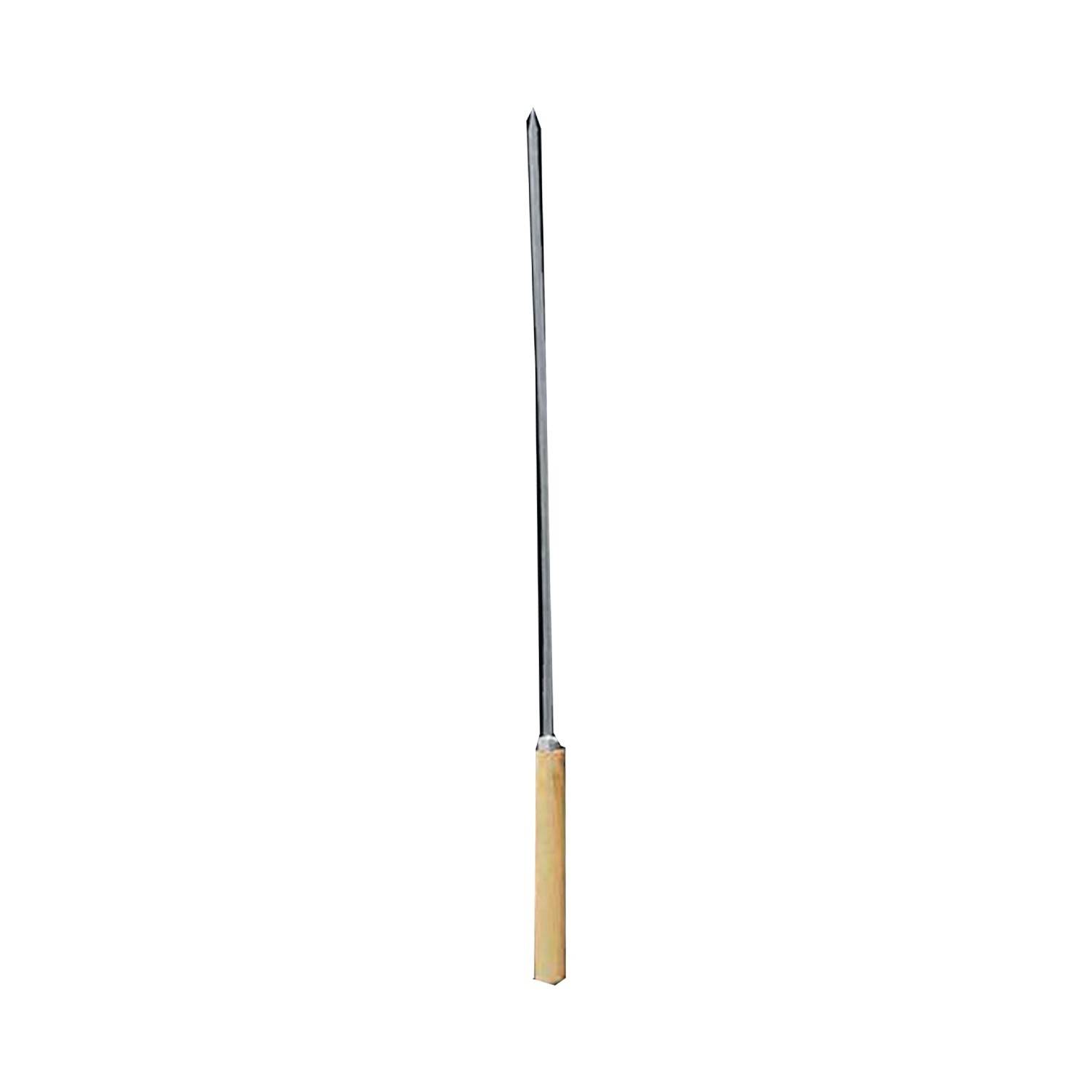Wooden Handle Stainless Steel Barbecue Stick 2