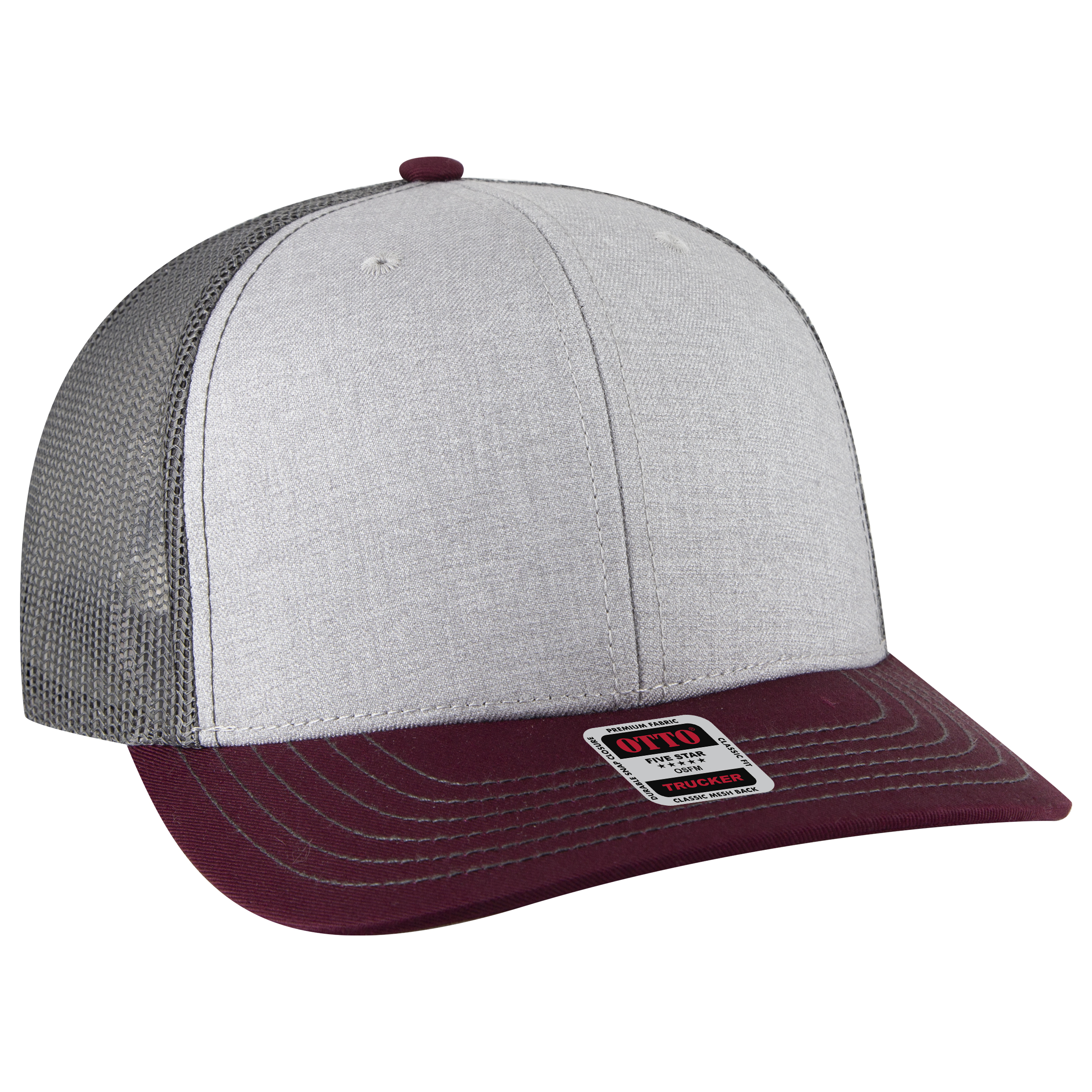OTTO CAP® 6 Panel Mid Profile Mesh Back Trucker Hat 106