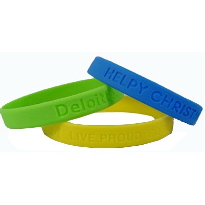 Debossed 1/2" x 8" Wristbands 1