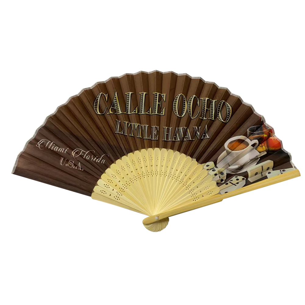 Bamboo Cloth Face Hand Fan 3