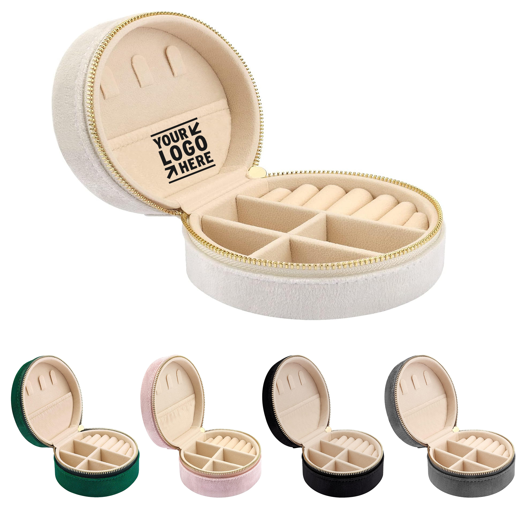 Travel Velvet Mini Jewelry Organizer Rings Earrings Necklace Storage Box 2