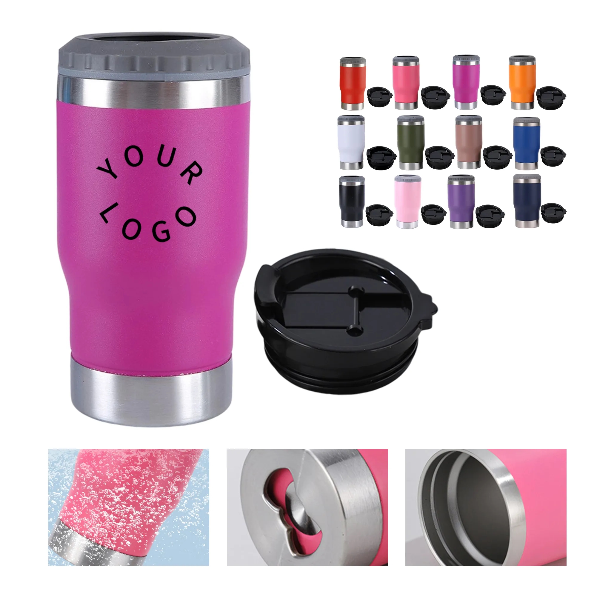 Portable 14oz Stainless Steel Vacuum Can Easy to Clean 6