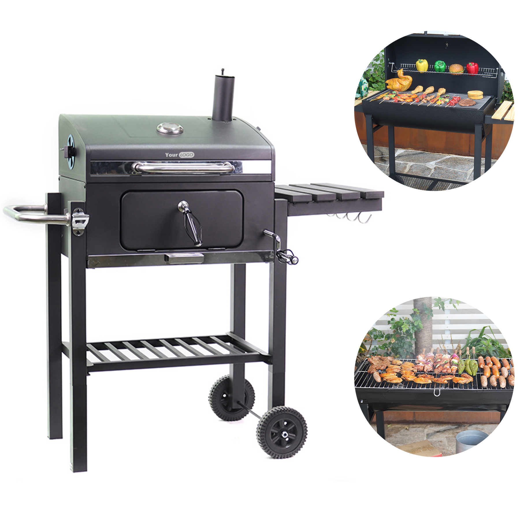 Iron Single Sided Household Charcoal Barbecue Stove 1