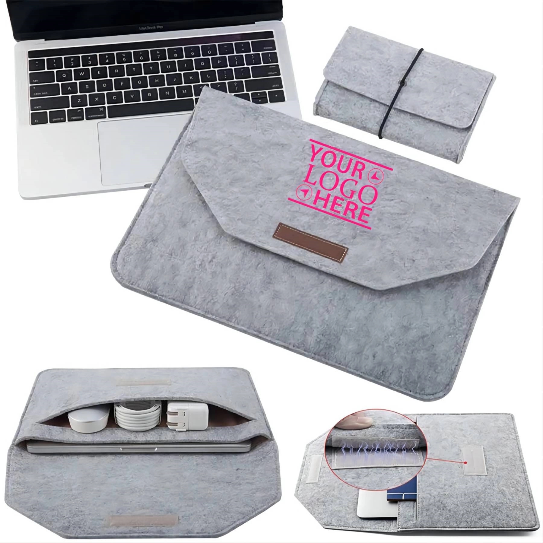 Two-in-One Felt Laptop Sleeve 1