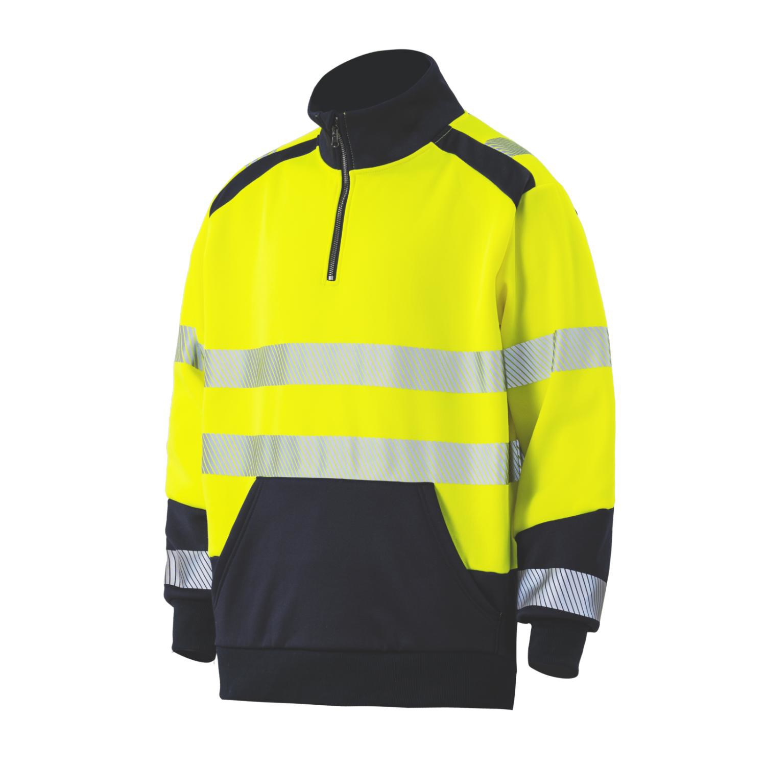 Class 3 Color Block Safety 1/4 Zipper With Segmented Tape And Kangaroo Pocket 2